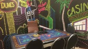 Tampilan antarmuka permainan Sugar Rush di dinas4d dengan grid 5x5 dan simbol buah berwarna-warni
